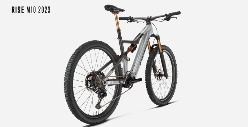 2023 Custom Orbea Rise M10 Electric Bike Large - Silver/Galactic Rainbow-2